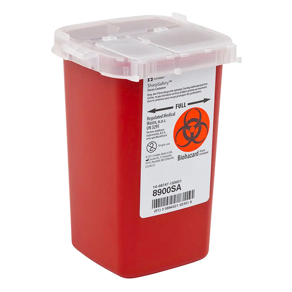 1 Quart Plastic Sharps Container