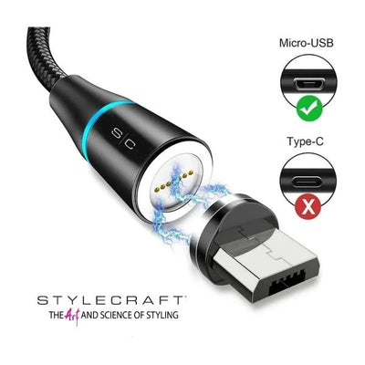StyleCraft: Magnetic Micro-USB Charging Cord