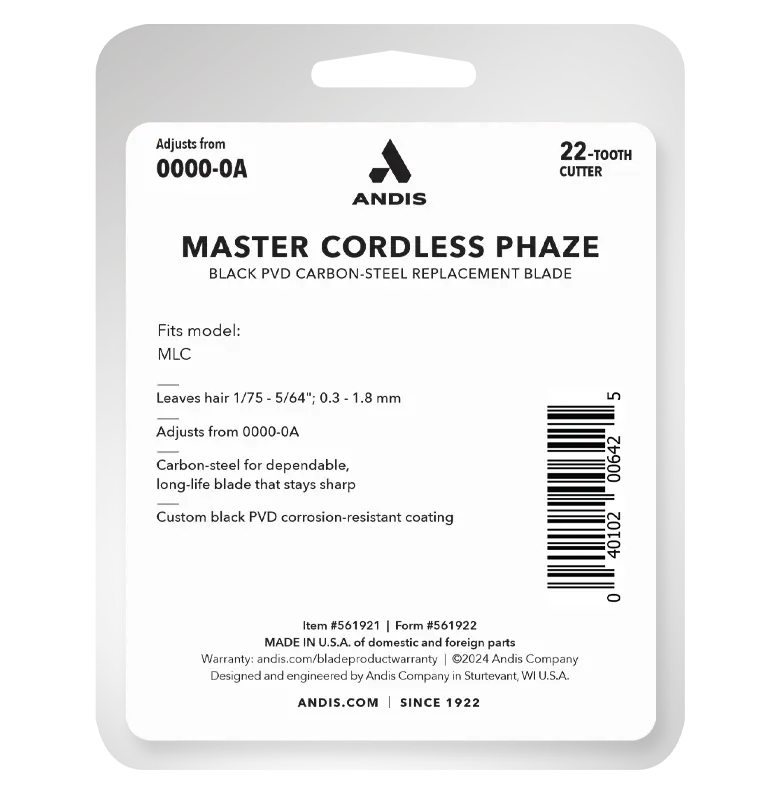 Andis Master Cordless Clipper Replacement Phaze Blade #561921