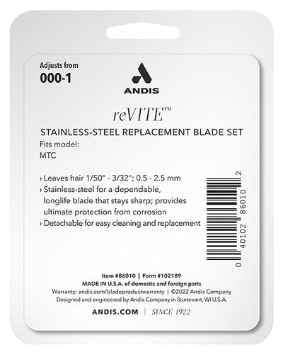 Andis reVite Replacement Taper Blade 86010 Packaging