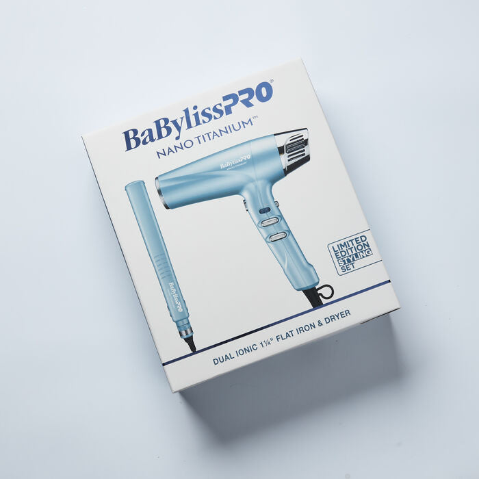 BaBylissPro Nano Titanium Dual Iconic 1¼" Flat iron & Dryer Co