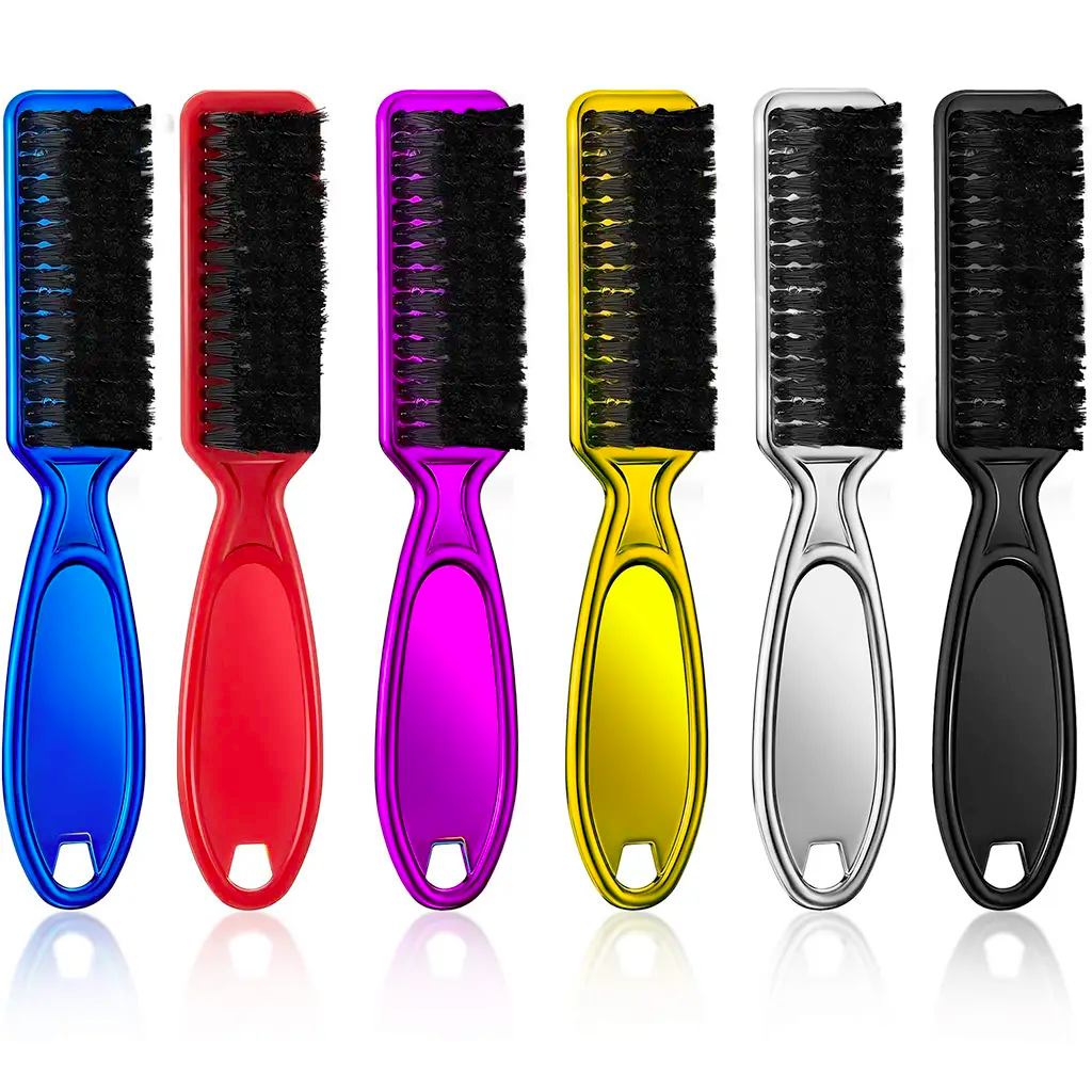 Barber Blade Clipper and Trimmer Cleaning Metallic Brush