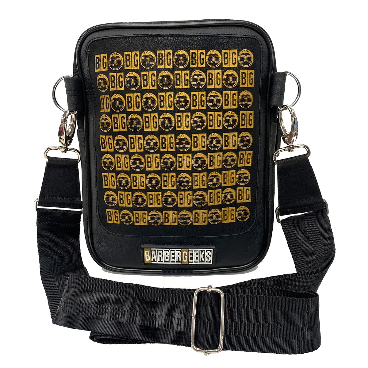Black and Gold BarberGeeks Side Bag