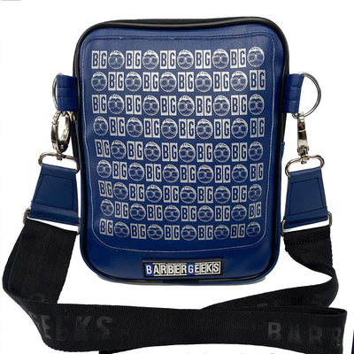 Navy BarberGeeks Side Bag