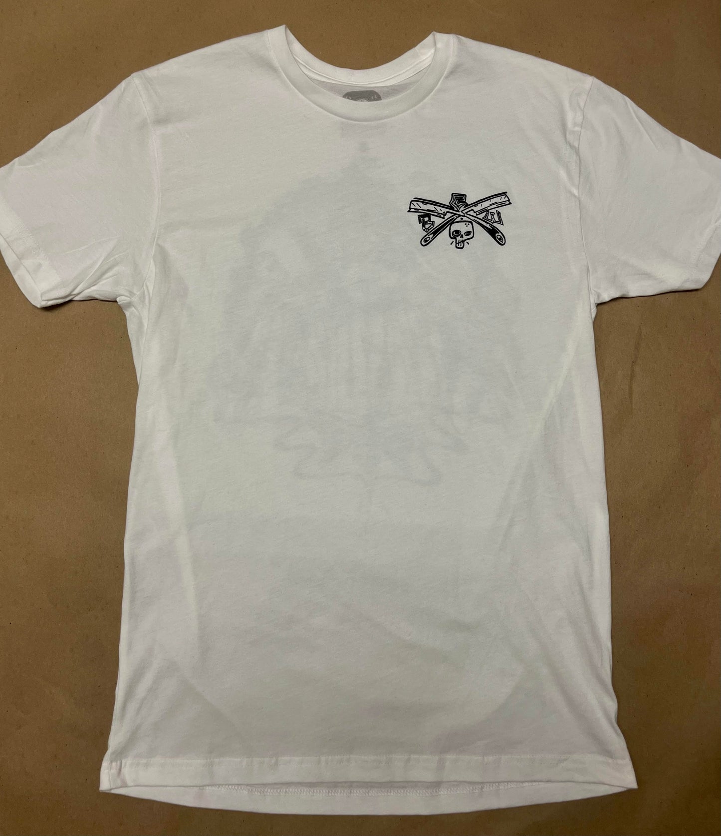 White Cali Barber T-Shirt Fromnt
