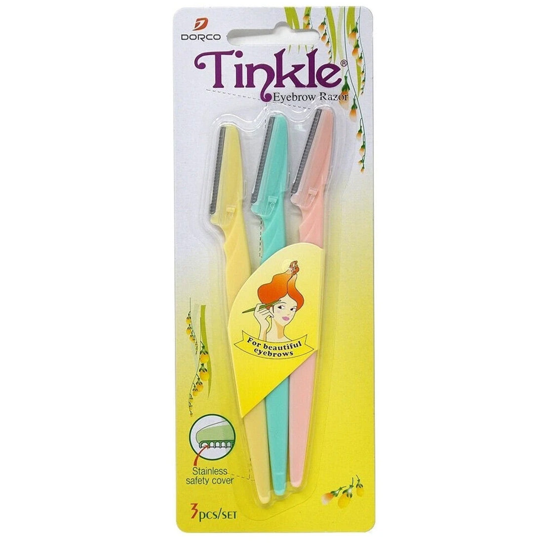 Dorco Tinkle Eyebrow Razors - 3 pack