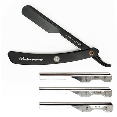 Parker Stainless Steel Adjustable Black Safety Razor