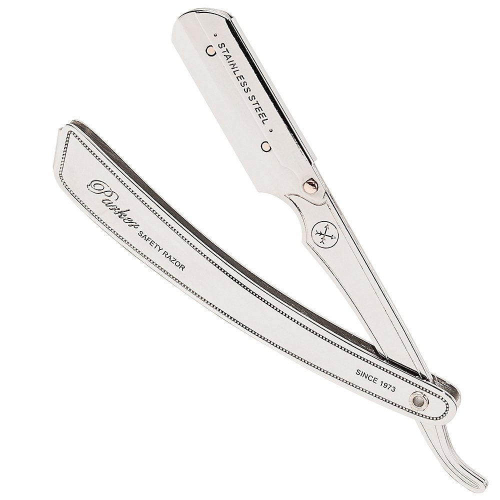 Parker SRX Heavy Duty Stainless Steel Handle Clip Type Barber Razor