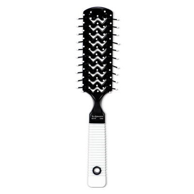 Scalpmaster Vent Brush with Rubber Grip Handle - 7 Row