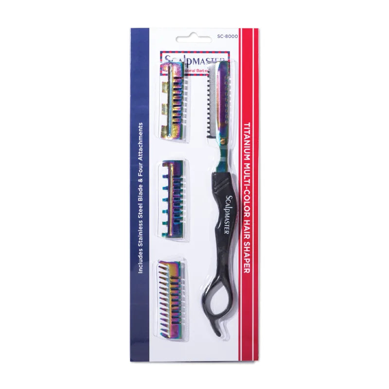 ScalpMaster Titanium Multi-Color Hair Shaper & Attachments SC-8000