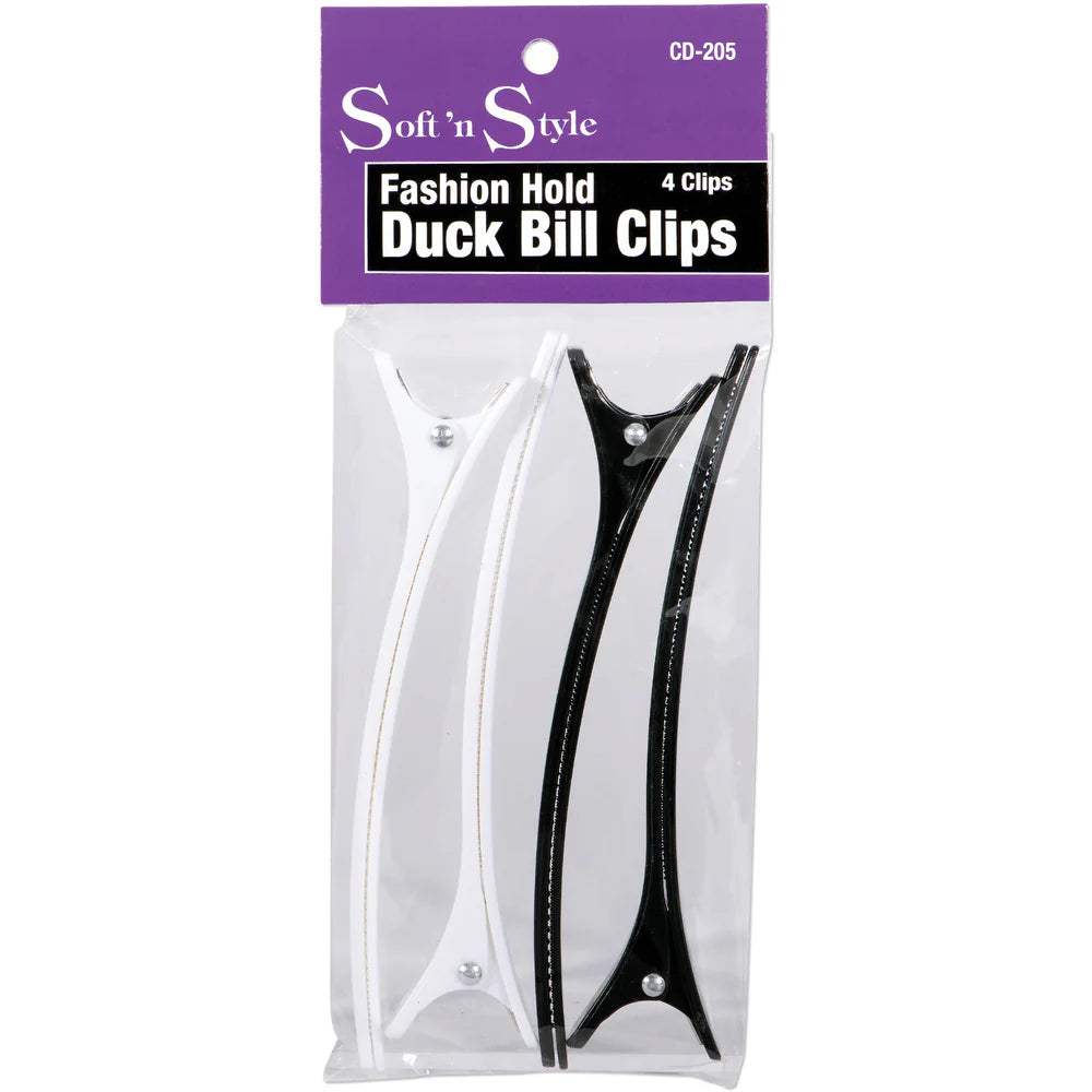 Soft N Style Duck Bill Clips Plastic (4pc)