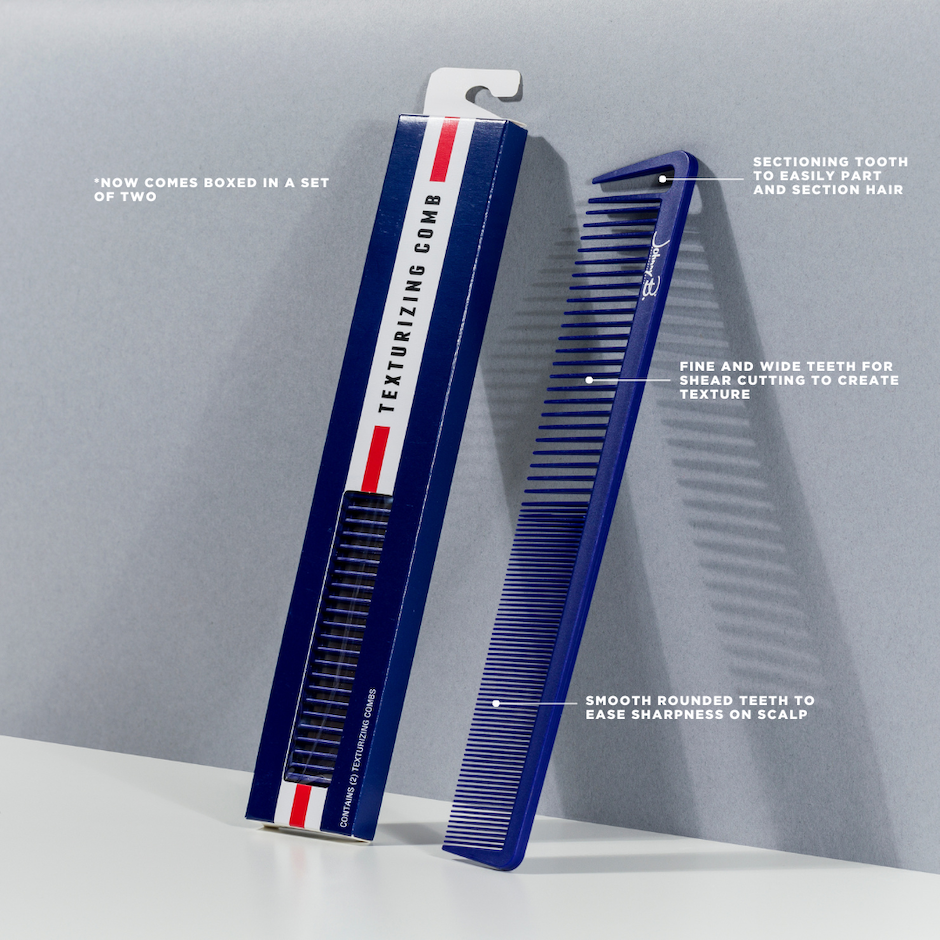 Johnny B. Texturizing Comb (2 Pack) - Blue