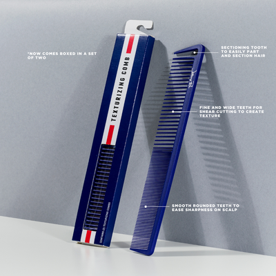 Johnny B. Texturizing Comb (2 Pack) - Blue