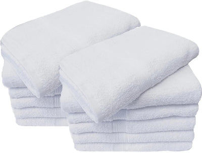 Budget White Towels 12 Pack