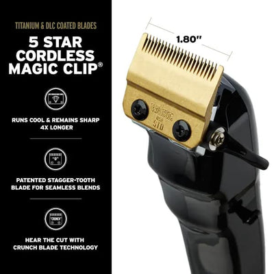 Wahl 5 Star Cordless Barber Combo – Magic Clip & Detailer