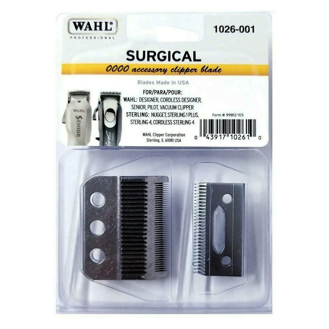 Wahl Professional 0000 Adjusto-Lock 3 Hole Clipper Blade #1026-001