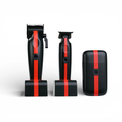 Cocco Veloce Lite Set Clipper, Trimmer & Shaver- Black/Red