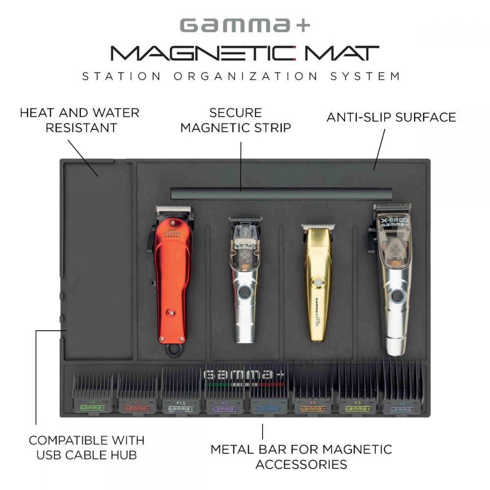 Gamma Barber Mat and Station Organizer Up To Clippers or Trimmers – SD  Barber Supply