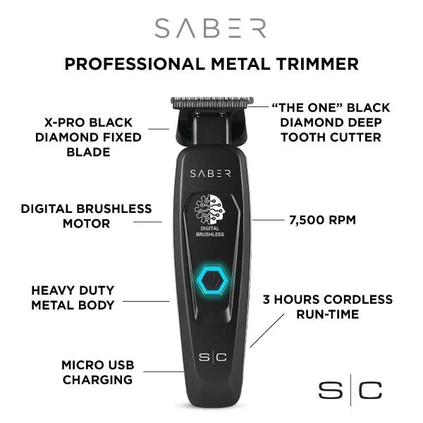Saber Professional Hair Trimmer with Digital Brushless Motor
