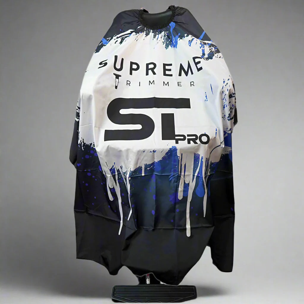 Supreme Trimmer Premium Barber Cape - Blue Neon