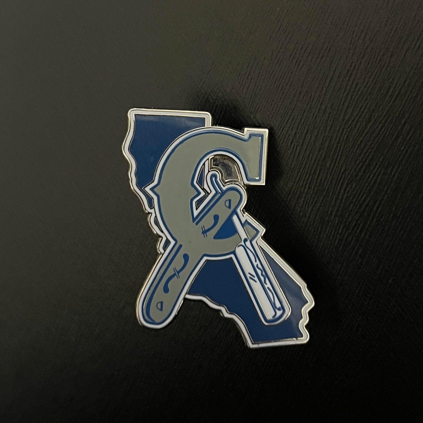 Cali Barber "Grey/Blue Cali Barber Straight Razor" Pin