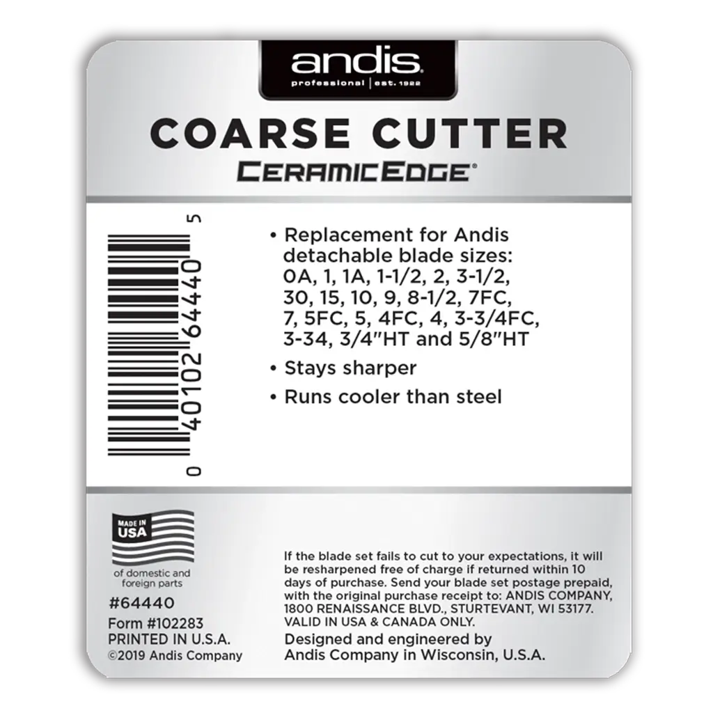 Andis Replacement Blade Ceramic Edge Coarse Cutter