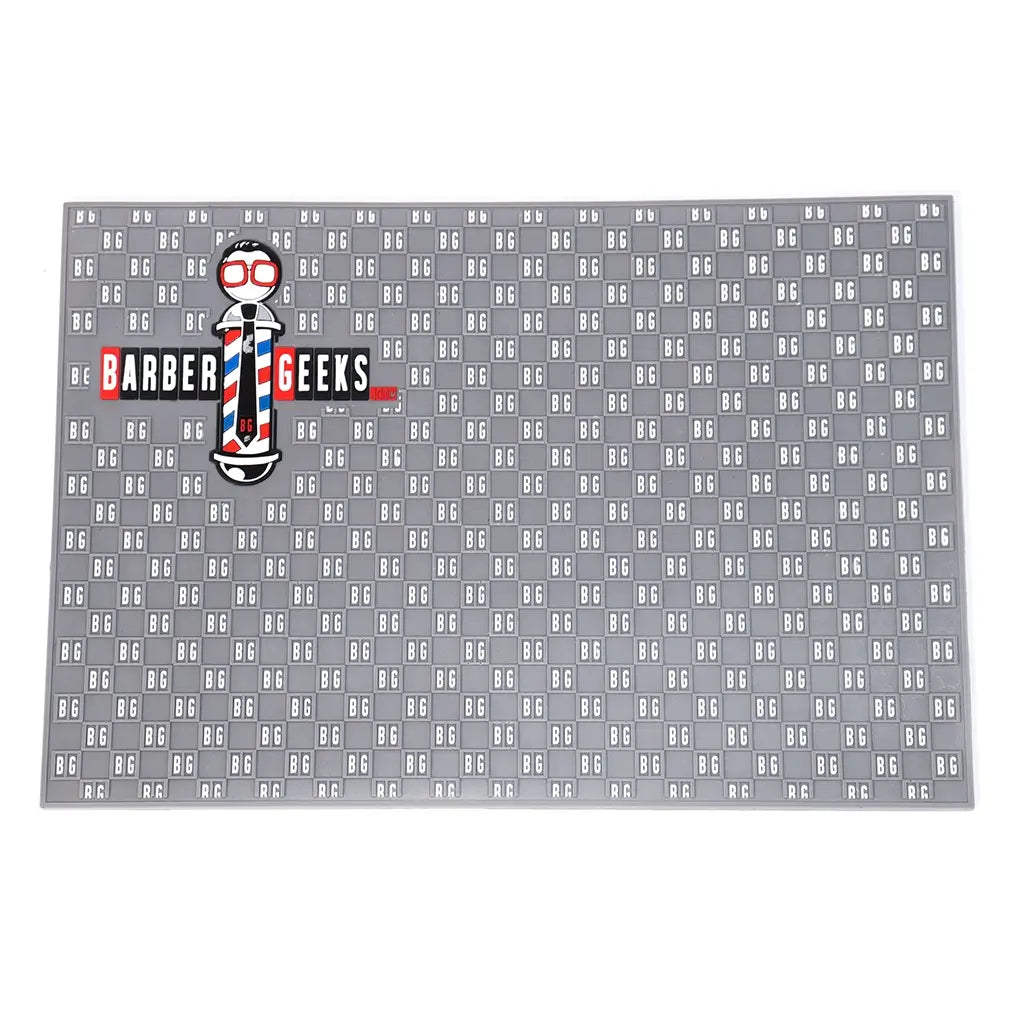 Grey Barber Geeks Station Rubber Mat