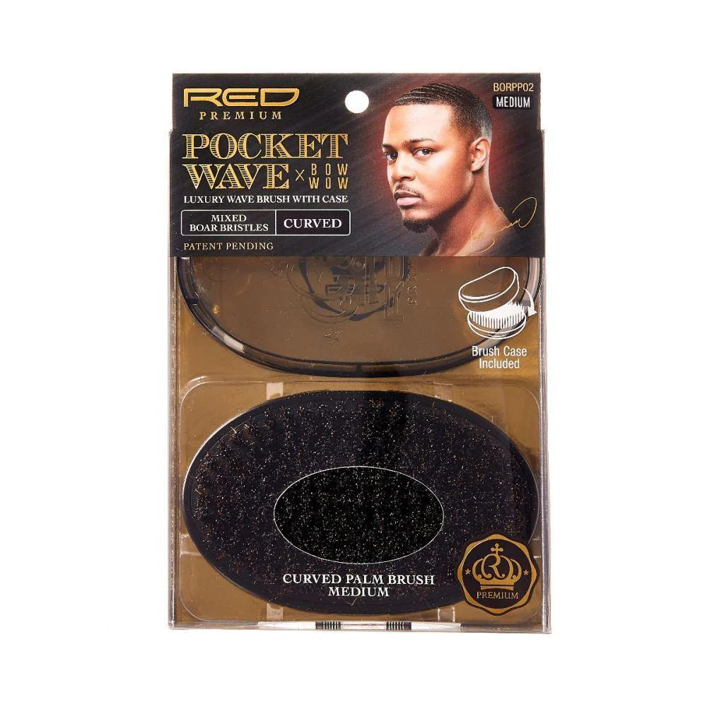Red Premium Pocket Wave - Luxury Wave Brush