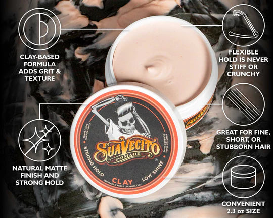 Suavecito Clay Pomade- 2.3 oz
