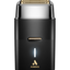 Andis electric shaver with black and gold design on a white background