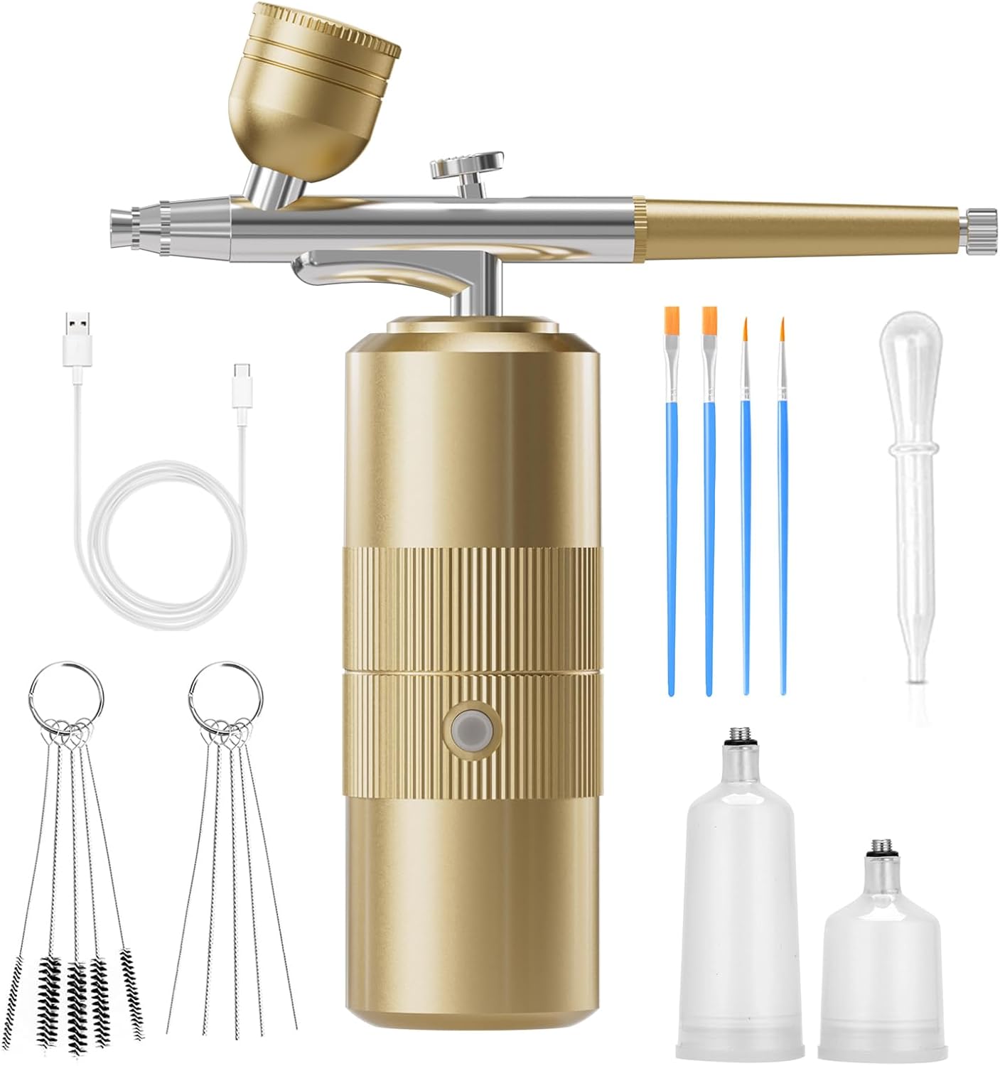 Airbrush Kit with Compressor Portable Airbrush Kit 48PSI High-Pressure Non-Clogging Air Brush Set Cordless