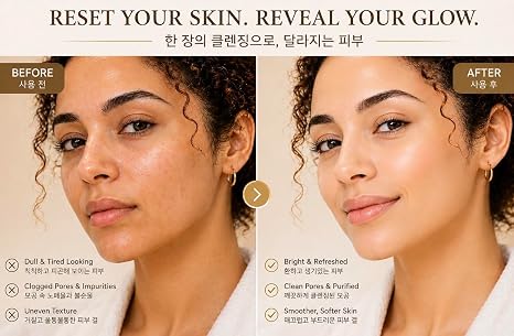 SEON Reset & Jet Korean Skincare Facial Wipes