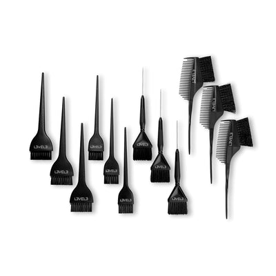 Level 3 Hair Color Brush Set - 12-Piece Kit