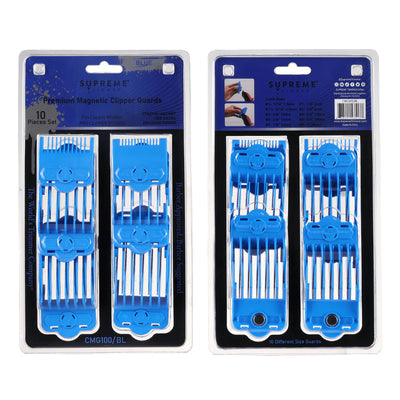 Supreme Trimmer Magnetic & Clip Premium Guards for Clippers - Blue