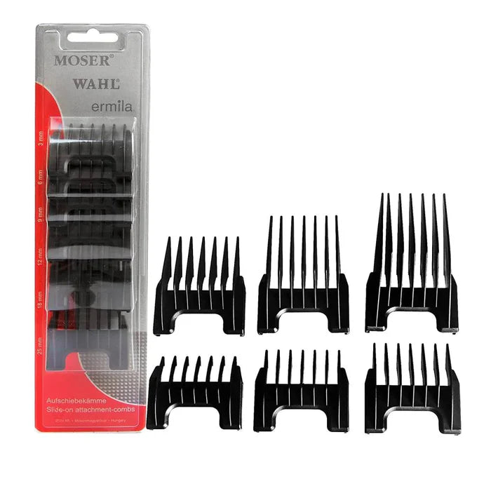 Wahl Moser Ermila Pro Sterling Arco Clipper Cutting Guides (6 Piece Set)