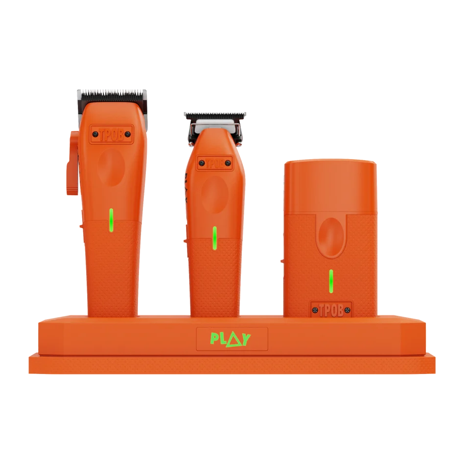 PLAY-3-PACK – Orange Edition (Clipper, Trimmer & Shaver with 3-Way Stand)
