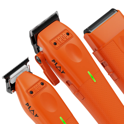 PLAY-3-PACK – Orange Edition (Clipper, Trimmer & Shaver with 3-Way Stand)