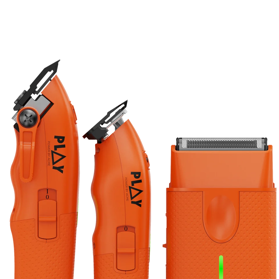 PLAY-3-PACK – Orange Edition (Clipper, Trimmer & Shaver with 3-Way Stand)