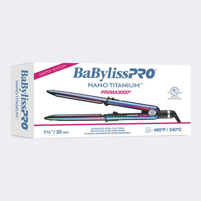 Babylisspro® Nano Titanium™ Iridescent Prima3000 1¼" Stainless Steel Flat Iron in Box