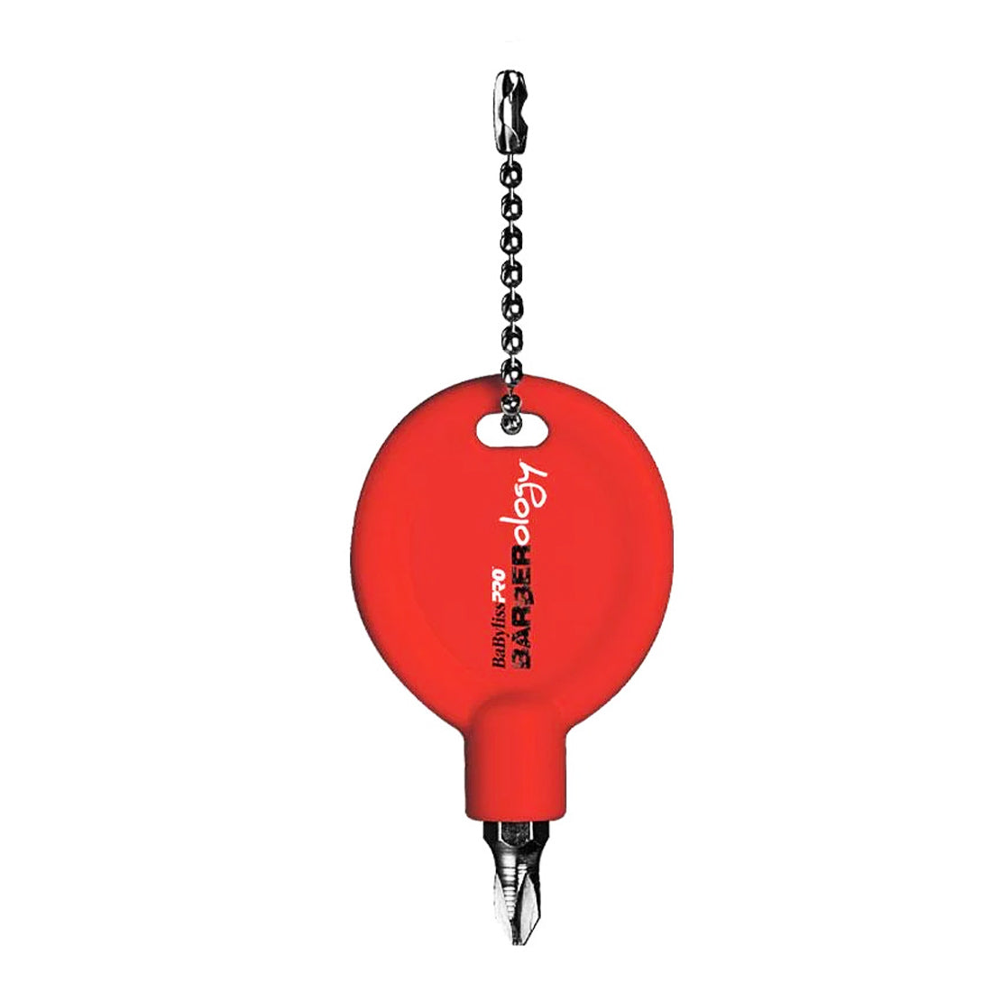 Red BaBylissPro Barberology Screwdriver Keychain