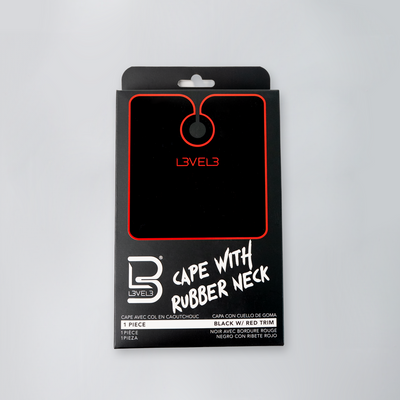 Level 3 Rubber Neck Cutting Cape Black w/ Red Trim