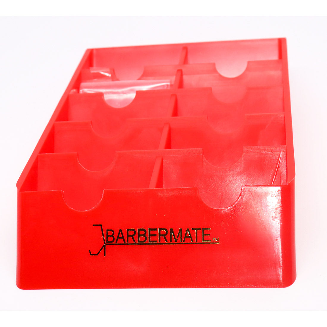 Red BarberMate Clipper Blade Rack Storage Tray
