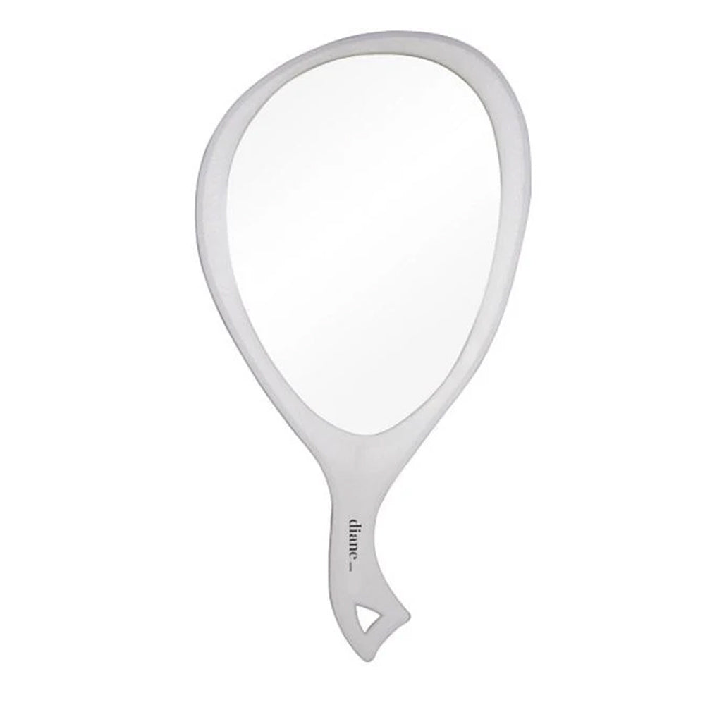 White Diane Teardrop Hand Mirror