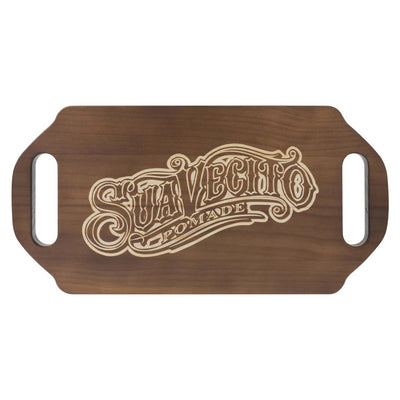 Double Handle Wood Mirror - Dark Brown