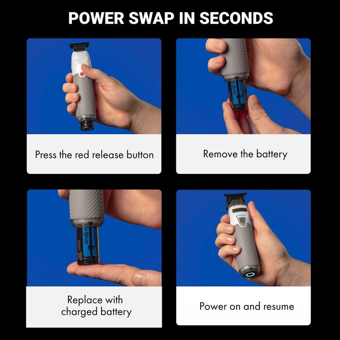 BaBylissPRO® Limited Edition FXONE All-Metal Interchangeable Battery Trimmer FrostByte