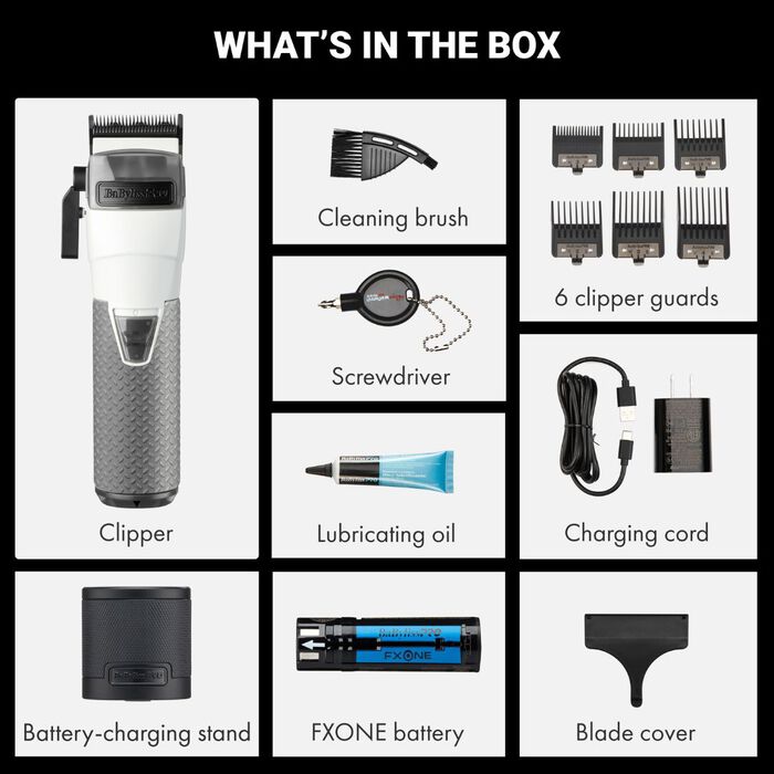 BaBylissPRO® Limited Edition FXONE All-Metal Interchangeable Battery Trimmer FrostByte