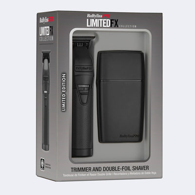 BaBylissPRO LimitedFX Matte Black Trimmer and Double-Foil Shaver Set