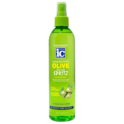 Fantasia Hair Polisher Olive Firm Hold Spritz Hairspray 10 Oz