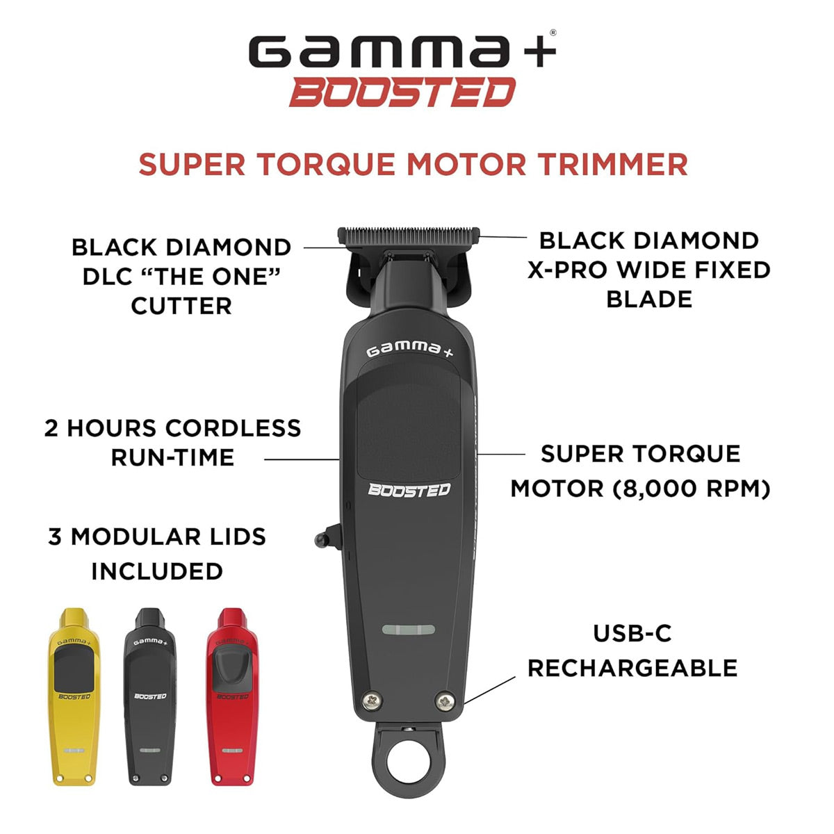 Gamma+ Boosted Professional Cordless Hair Trimmer Specs
