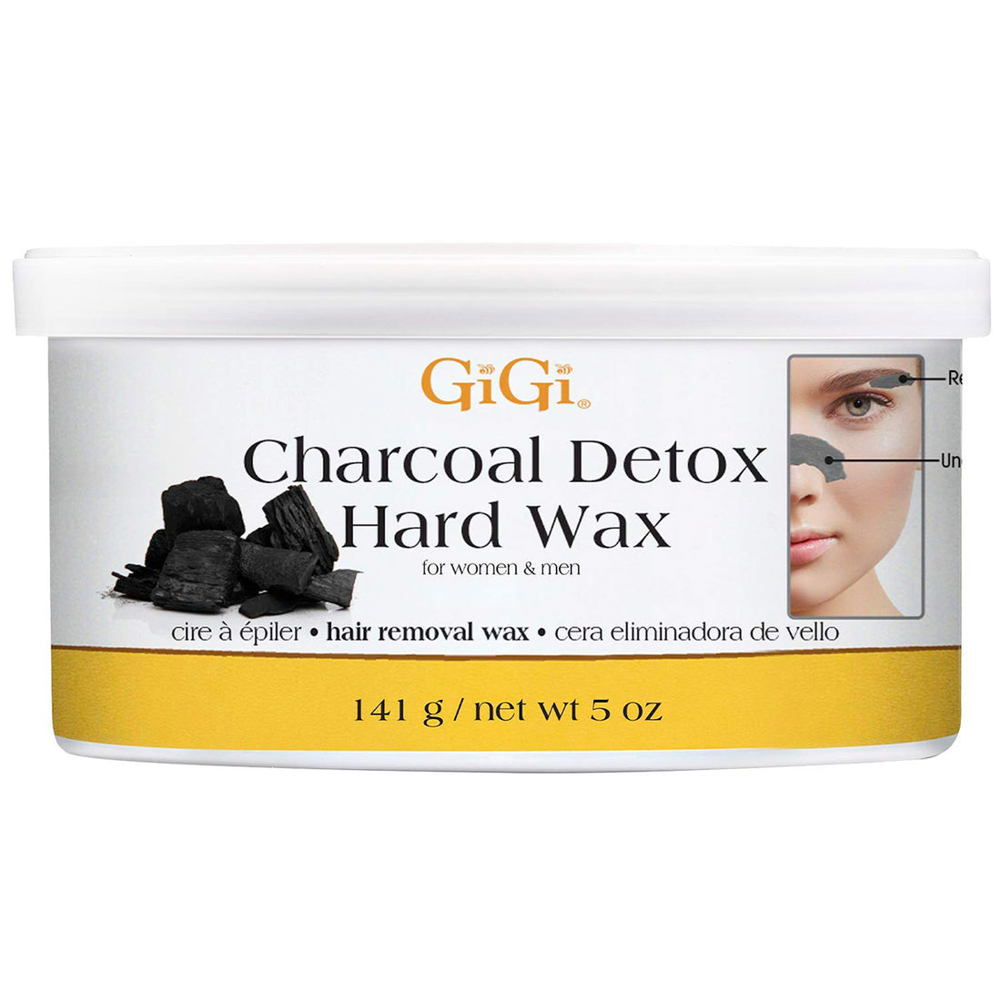 GiGi Charcoal Detox Hard Wax 5 oz SD Barber Supply